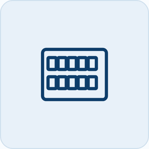 Tableau électrique modulaire (2 rangées)